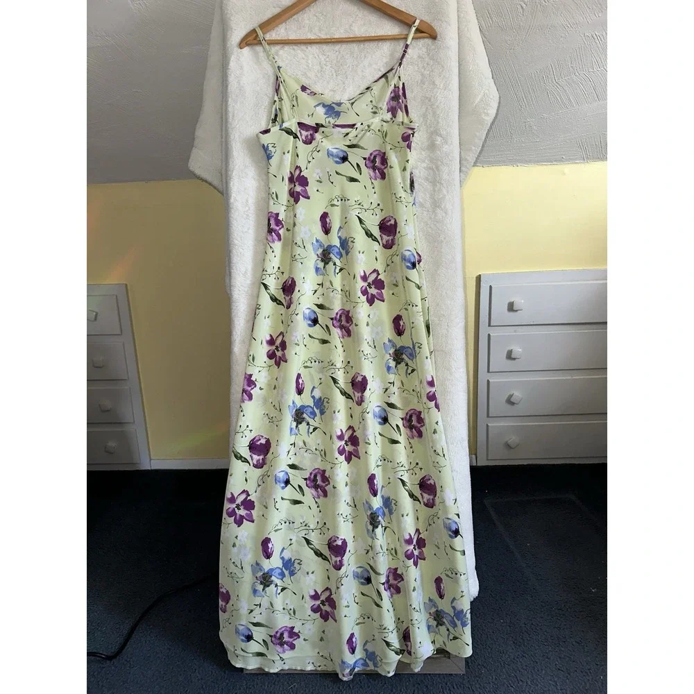 VTG Y2K 90's Express Dress‎ Garden Sundress Maxi Cottagecore Floral Fairy Prom S - Picture 4 of 9